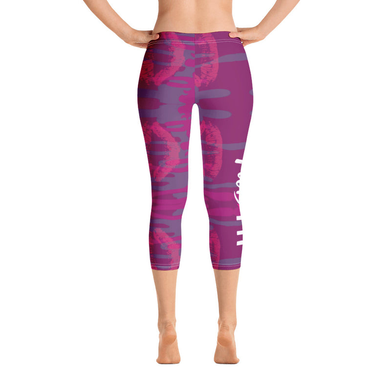 'Fab & Fit' Plum Capri Leggings