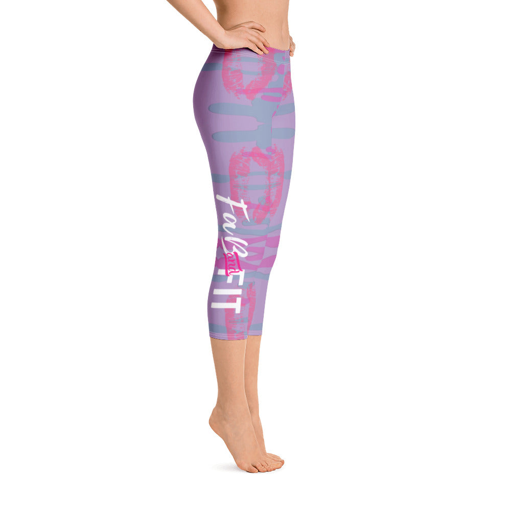 'Fab & Fit' Lilac Capri Leggings