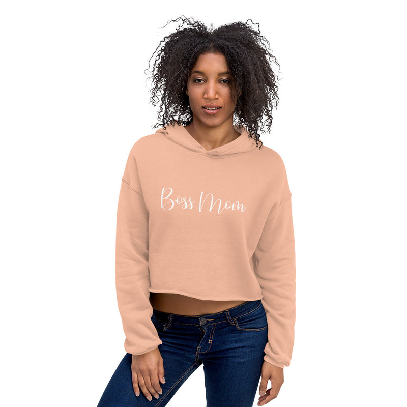 ‘Boss Mom’ Crop Hoodie