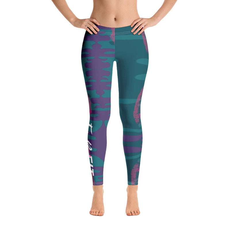 'Fab & Fit' Teal Leggings