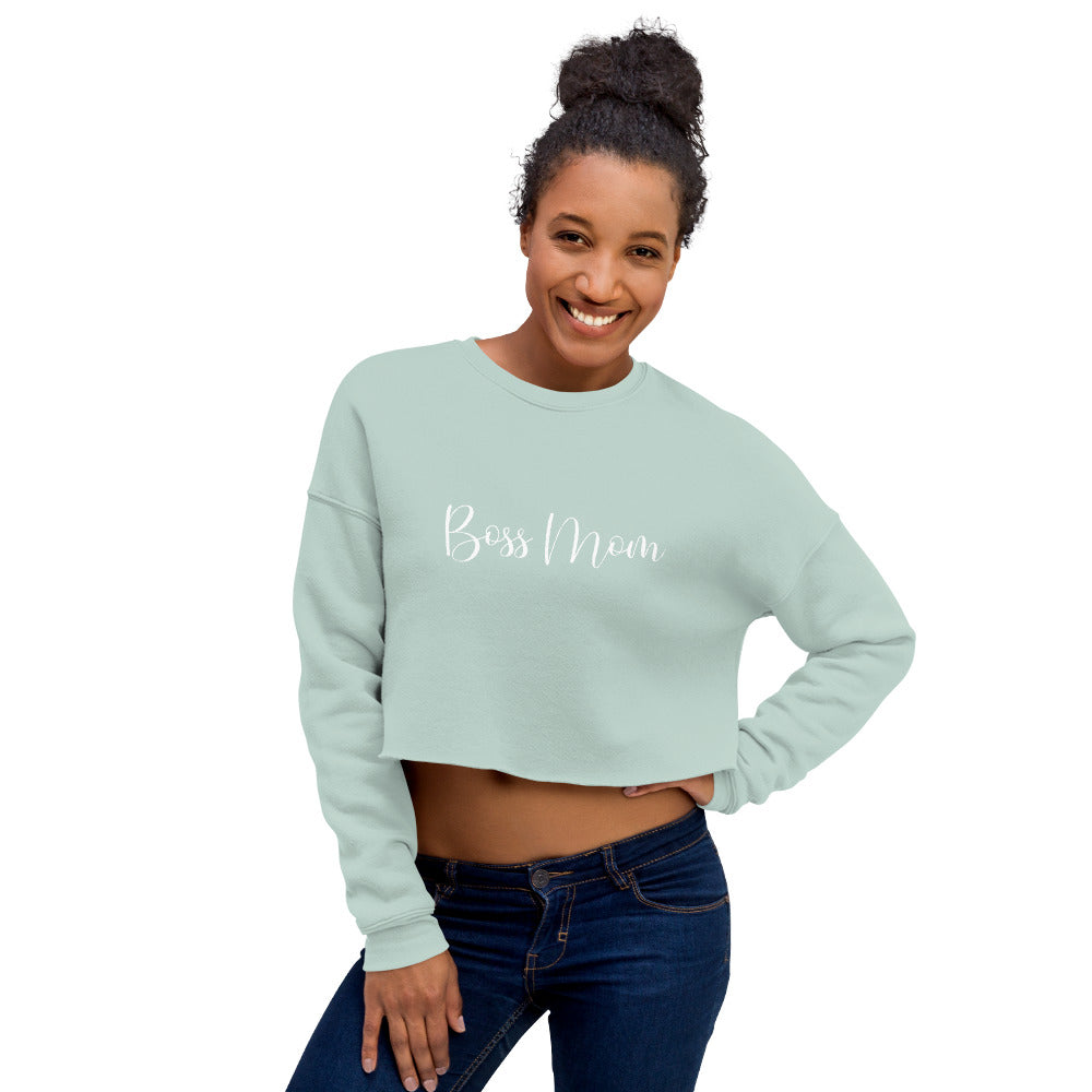 ‘Boss Mom’ Crop Sweatshirt