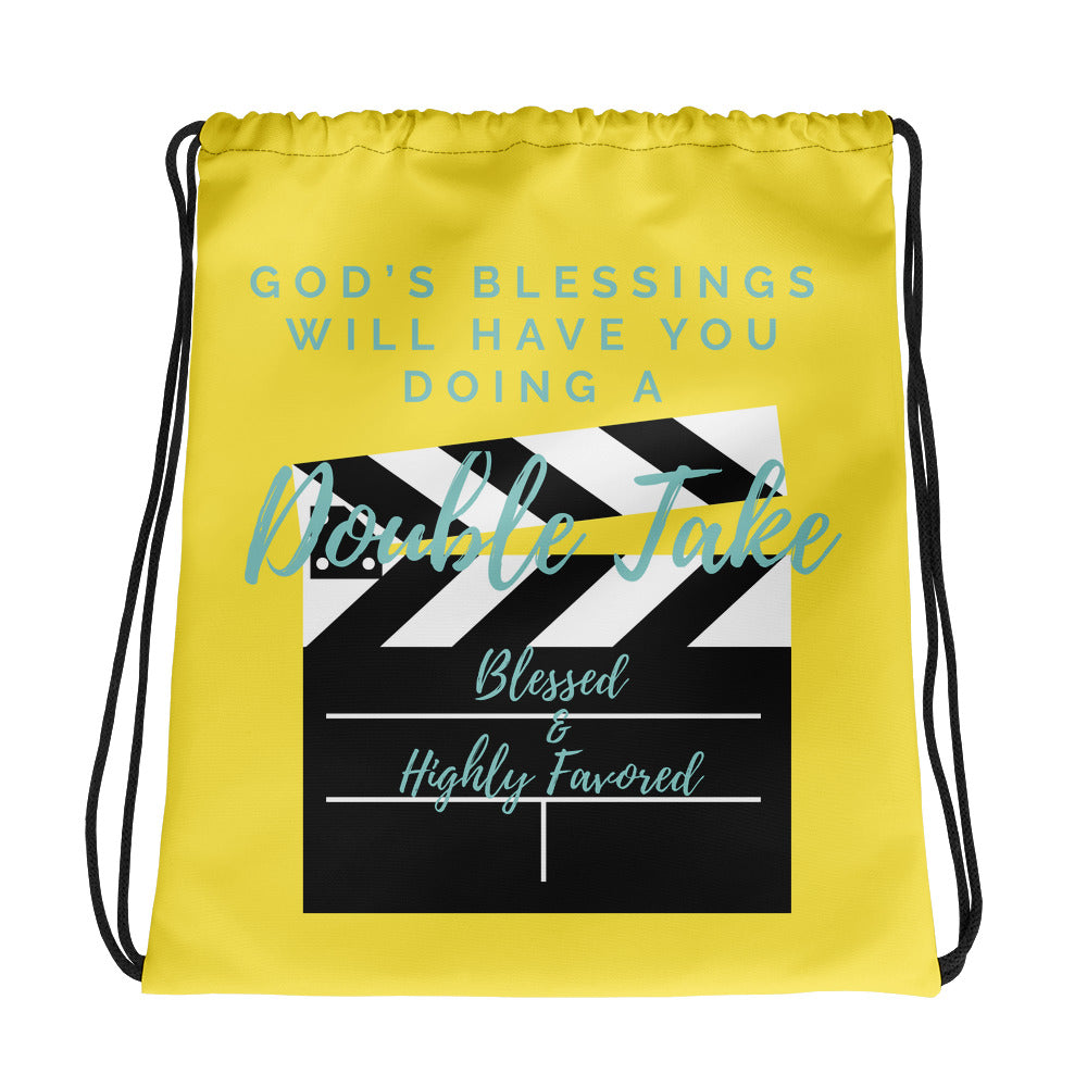 ‘Blessed & Highly Favored’ Drawstring Bag