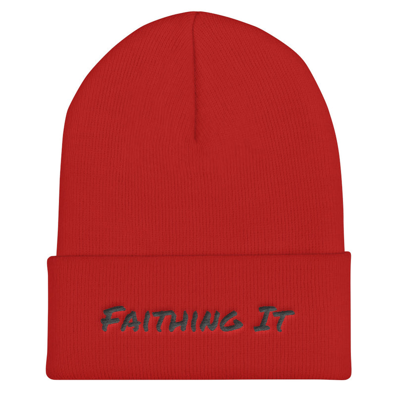 'Faithing It' Cuffed Beanie