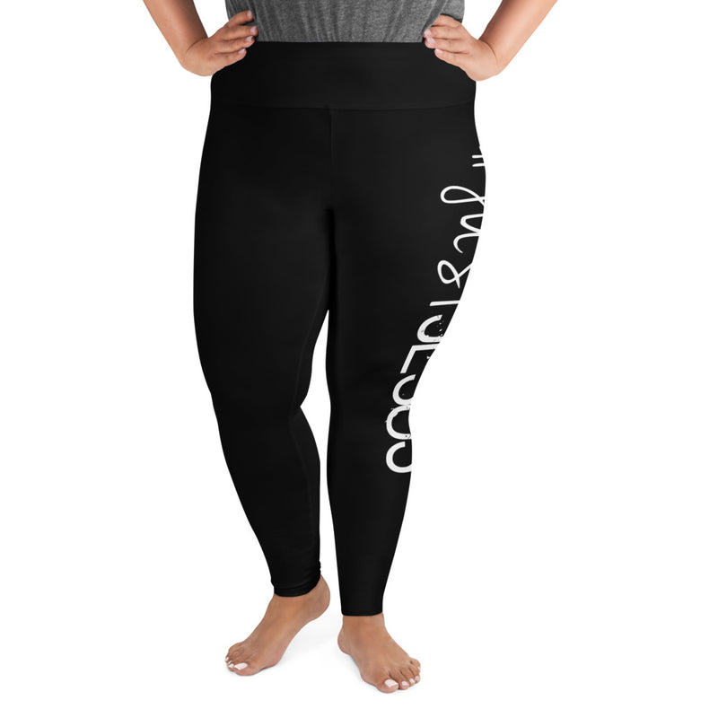 ‘#Just Jesus’ Black Plus Size Leggings