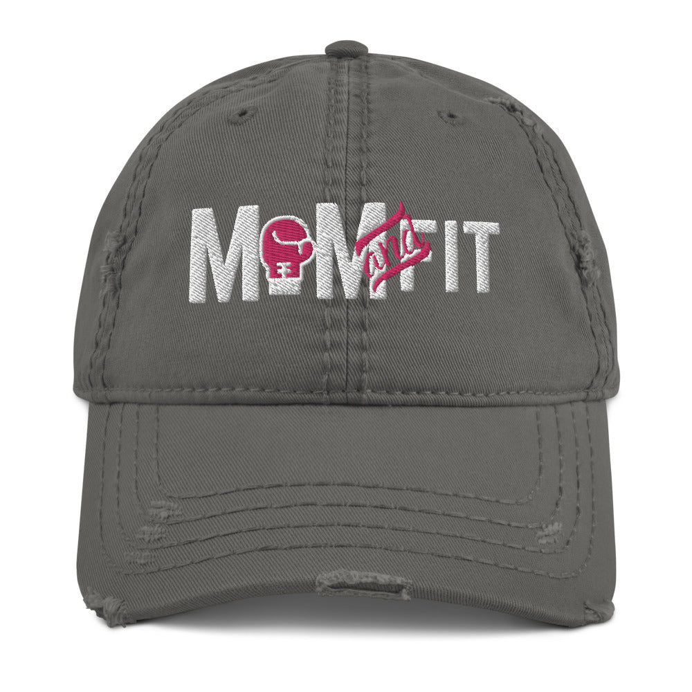 ‘Mom & Fit’ Distressed Cap