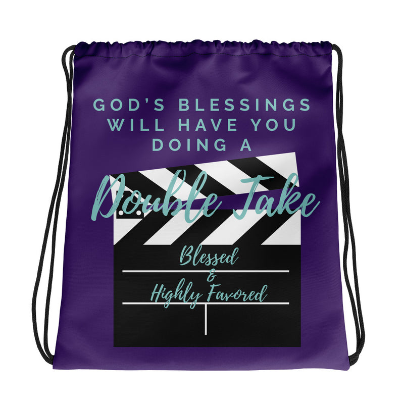 ‘Blessed & Highly Favored’ Drawstring Bag