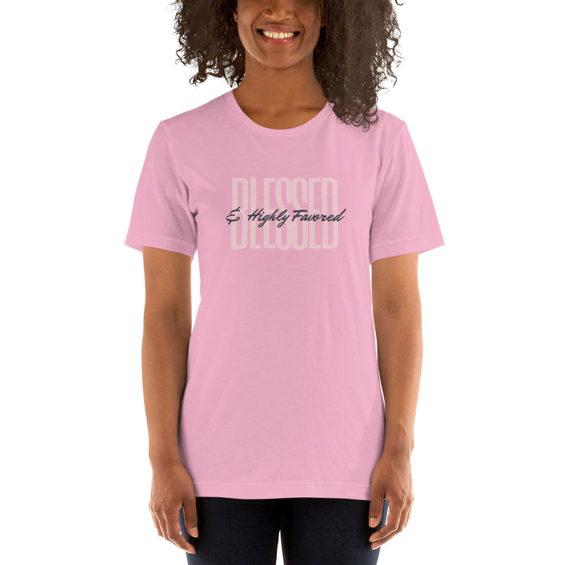 ‘Blessed & Highly Favored’ Short-Sleeve Unisex T-Shirt