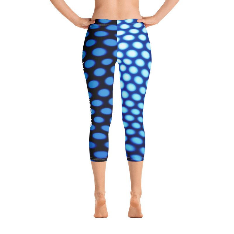 ‘#Just Jesus’ Blue Dots Capri Leggings