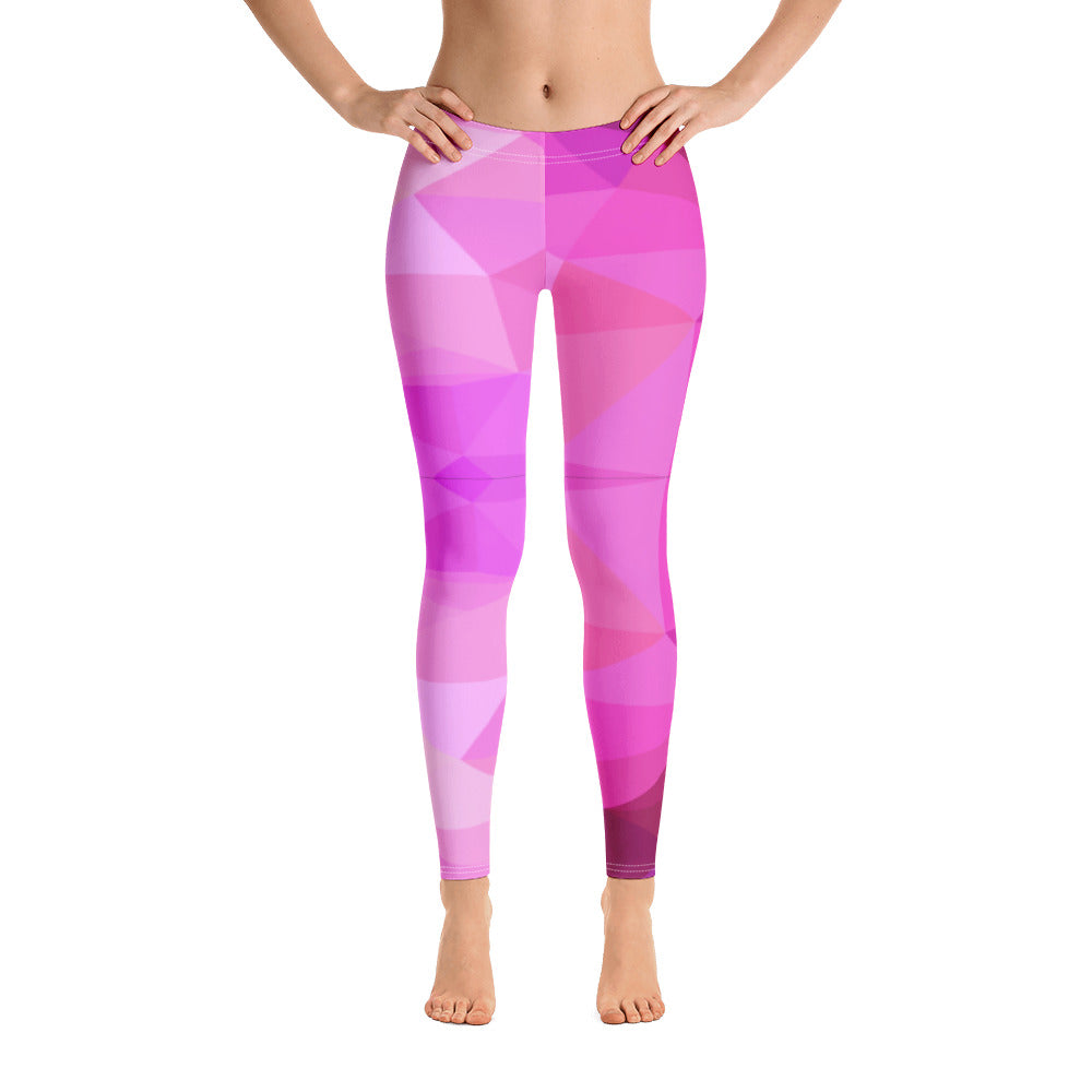 'Fab & Fit' Pink Geo Leggings