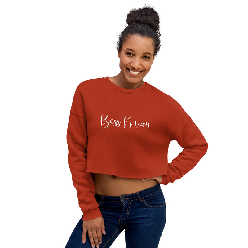 ‘Boss Mom’ Crop Sweatshirt