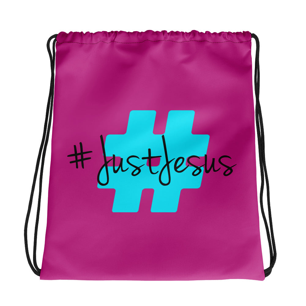 ‘#Just Jesus’ Drawstring Bag