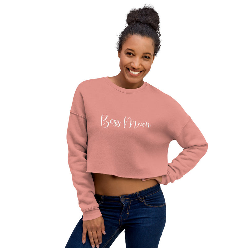 ‘Boss Mom’ Crop Sweatshirt