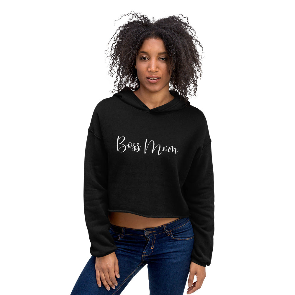 ‘Boss Mom’ Crop Hoodie