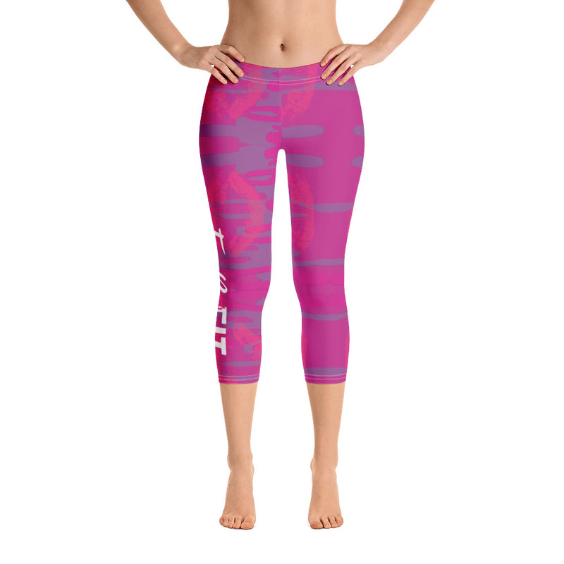 'Fab & Fit' Pink Capri Leggings