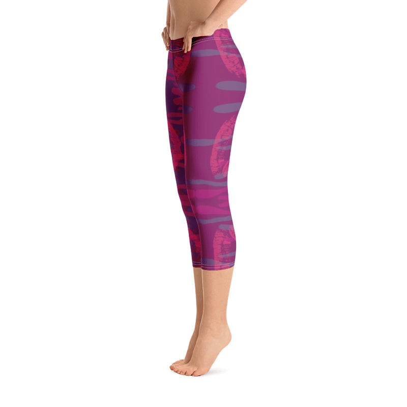 'Fab & Fit' Plum Capri Leggings