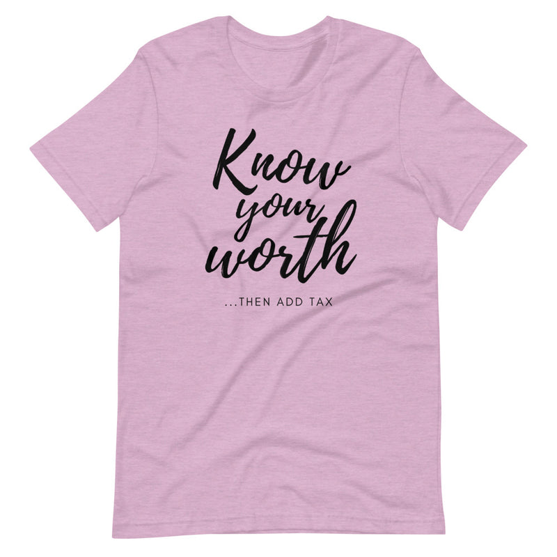 'Know Your Worth' Short-Sleeve Unisex T-Shirt