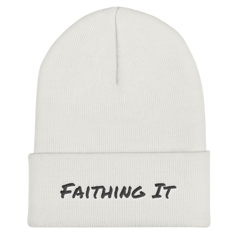 'Faithing It' Cuffed Beanie