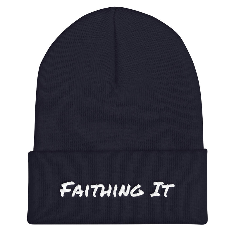 'Faithing It' Cuffed Beanie