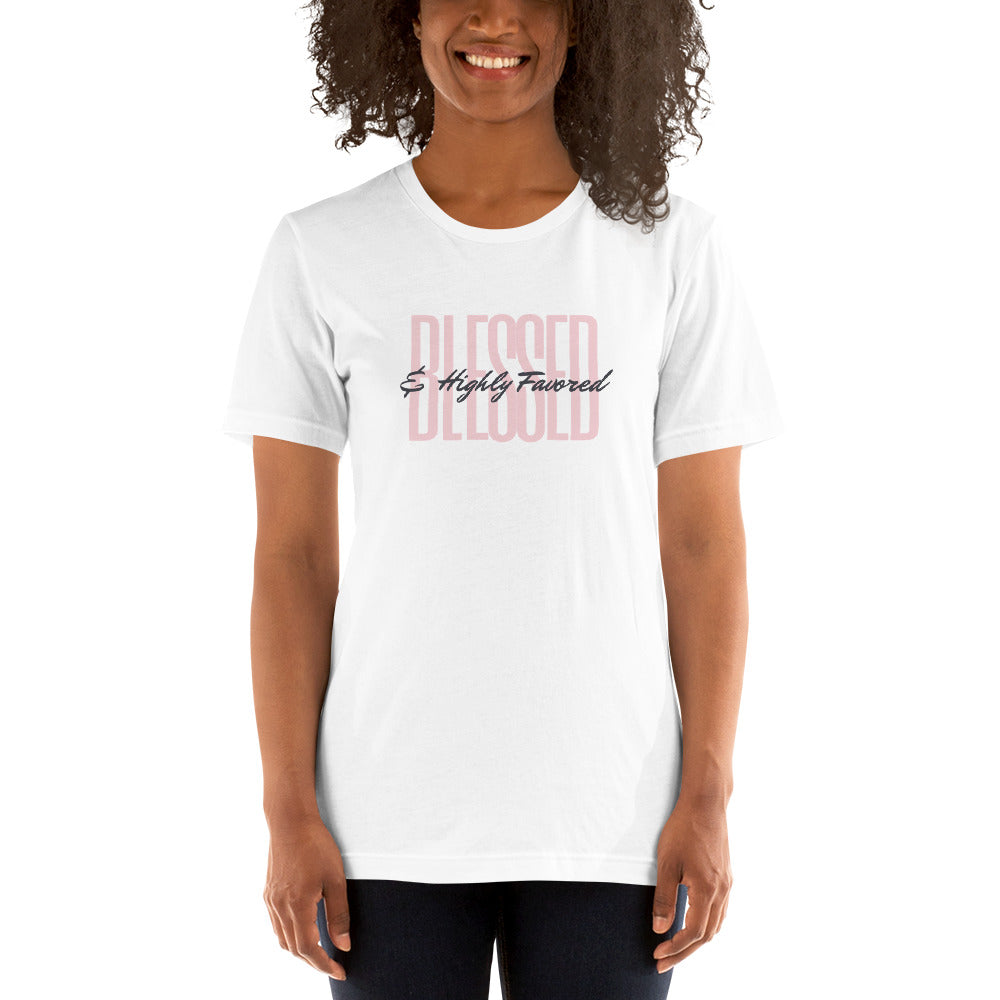 ‘Blessed & Highly Favored’ Short-Sleeve Unisex T-Shirt