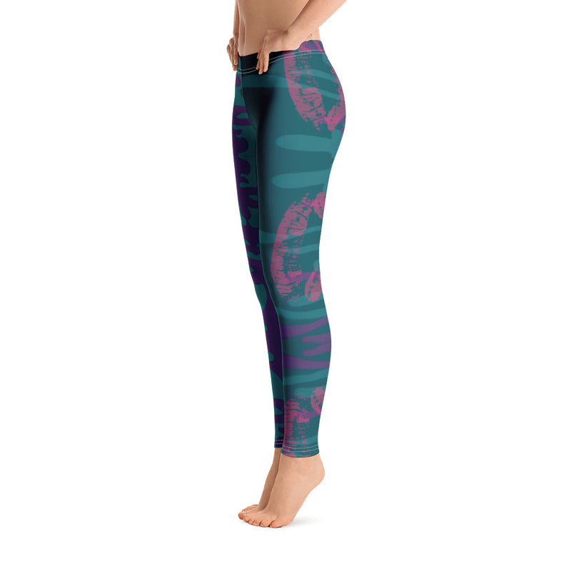 'Fab & Fit' Teal Leggings