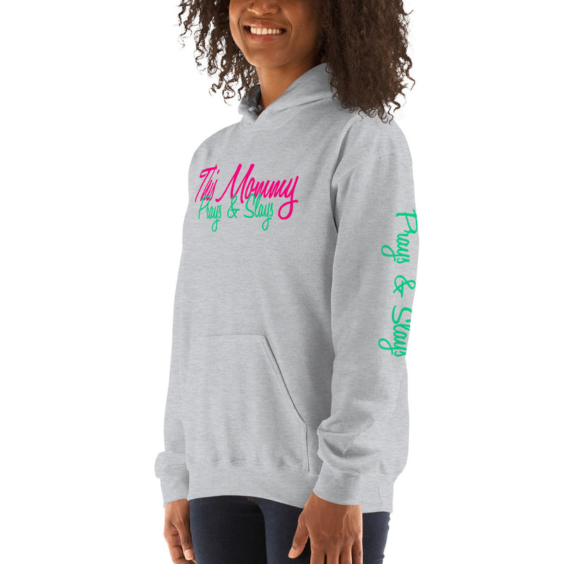 ‘This Mommy Prays & Slays’ Pullover Hoodie