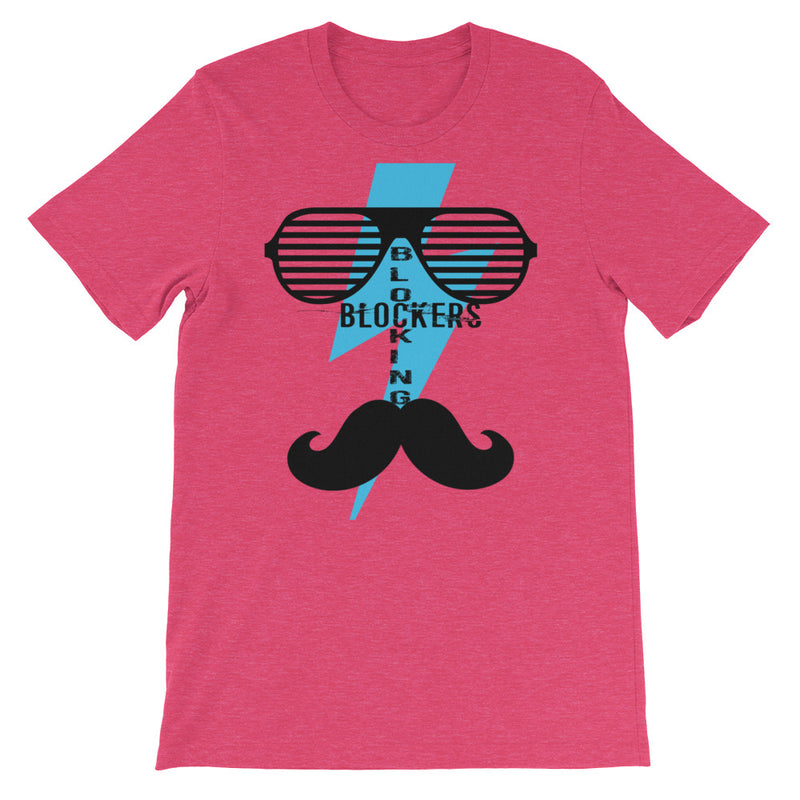 ‘Blocking Blockers’ Mustache Short-Sleeve Unisex T-Shirt