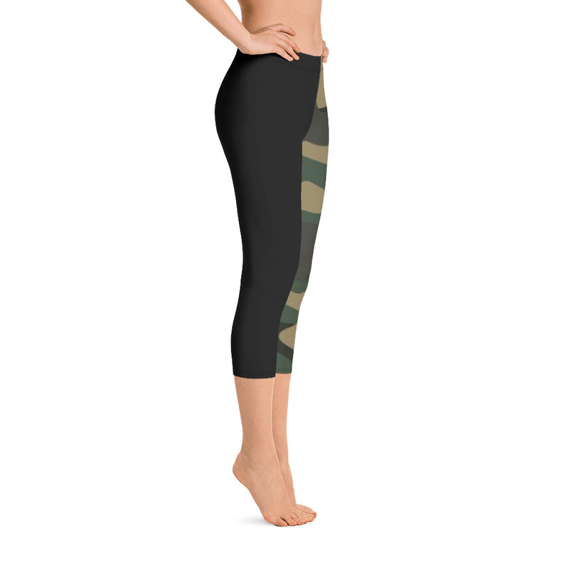 ‘Boss Mom’ Camo Capri Leggings