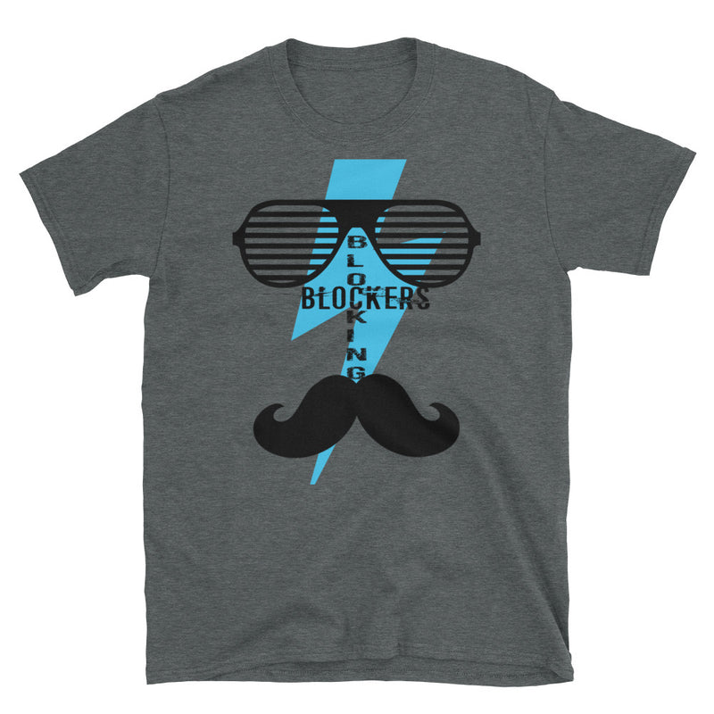 ‘Blocking Blockers’ Mustache Short-Sleeve Unisex T-Shirt