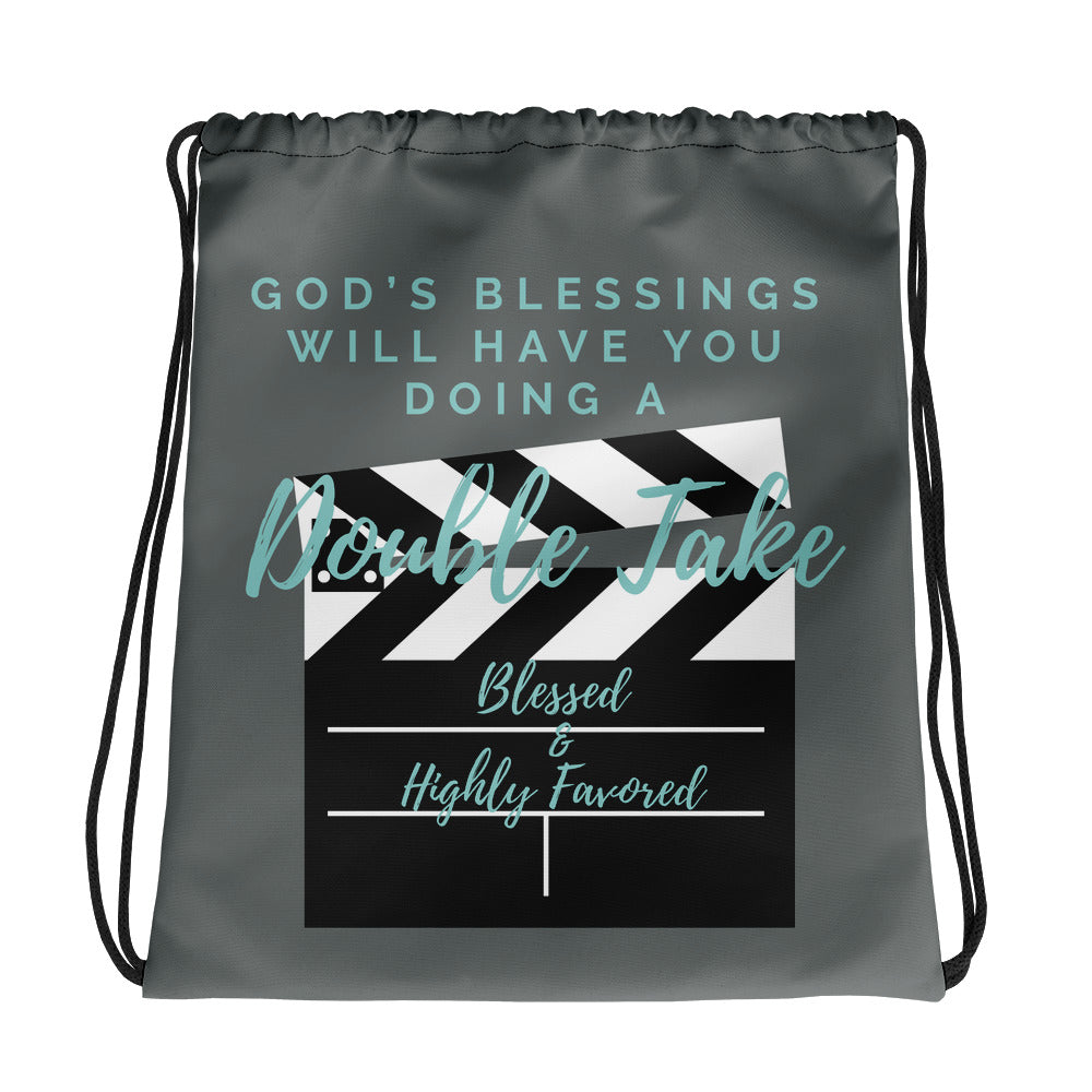 ‘Blessed & Highly Favored’ Drawstring Bag