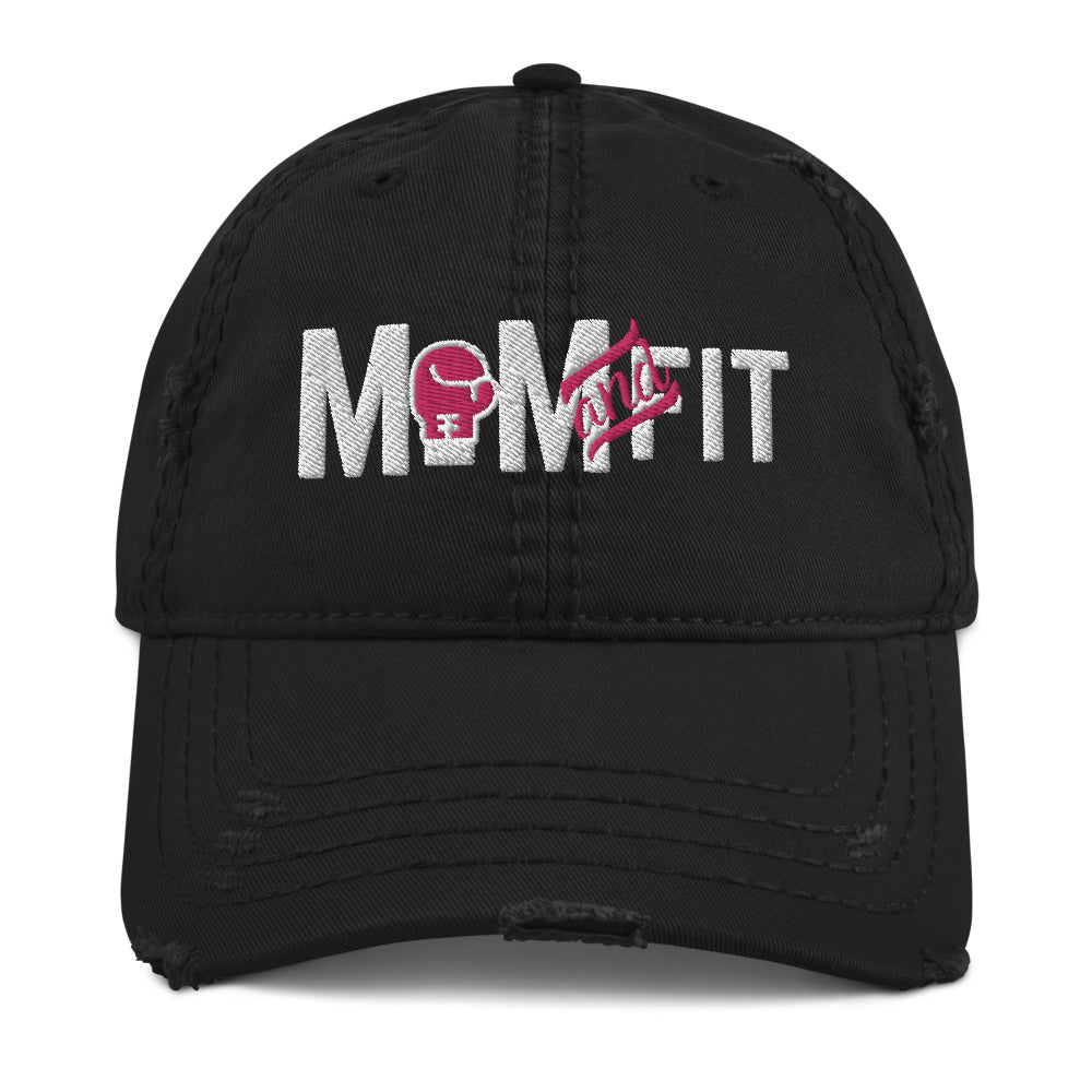 ‘Mom & Fit’ Distressed Cap