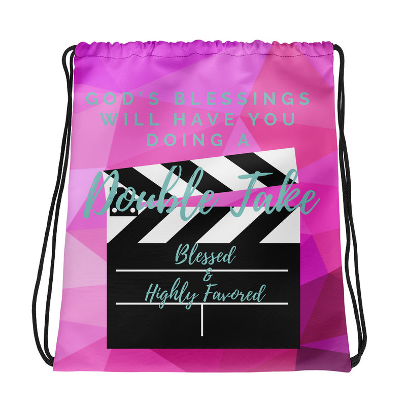 ‘Blessed & Highly Favored’ Drawstring Bag