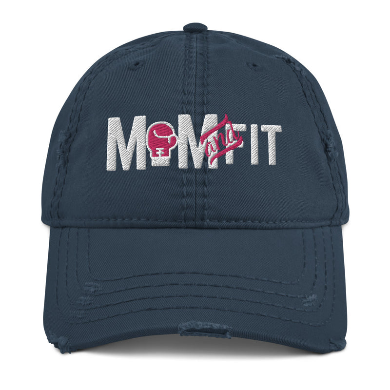 ‘Mom & Fit’ Distressed Cap