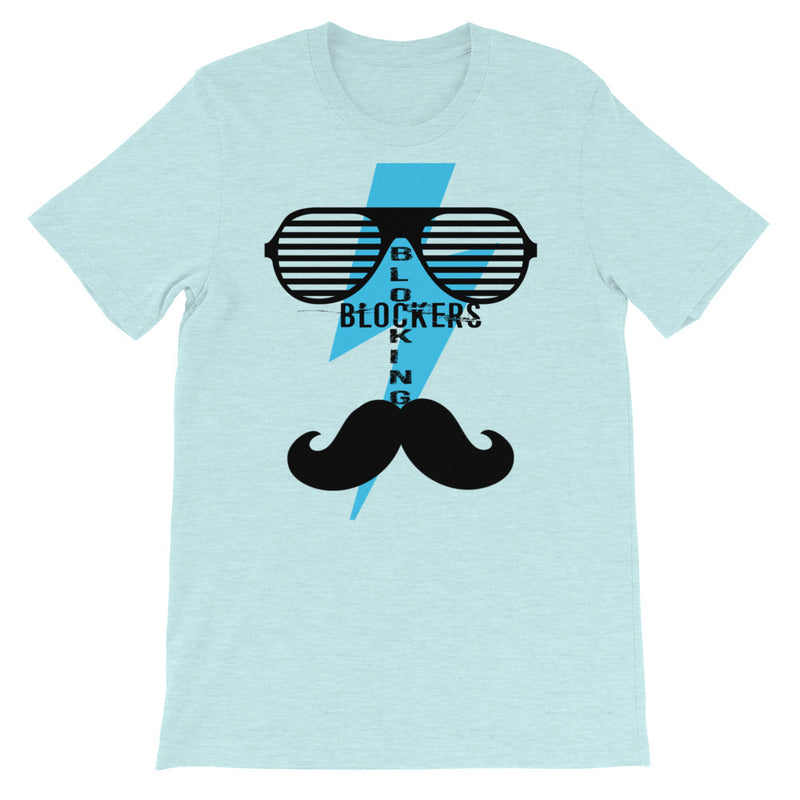 ‘Blocking Blockers’ Mustache Short-Sleeve Unisex T-Shirt