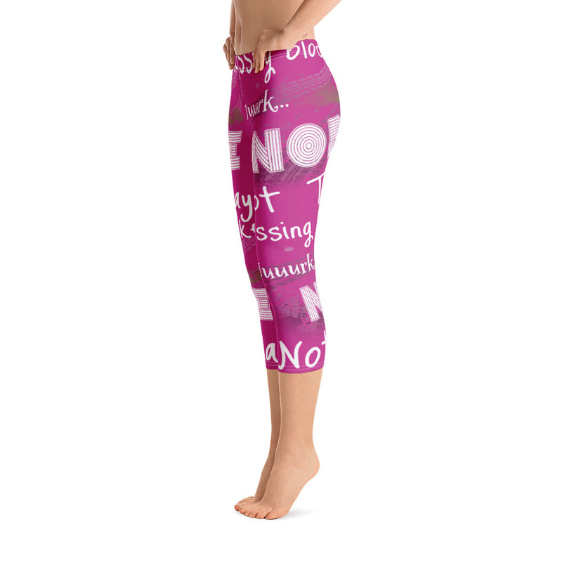 ‘Blessing Blocker?’ Pink Capri Leggings