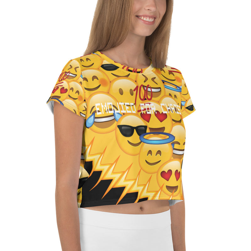 ‘EMOJIED for Christ’ Crop Tee