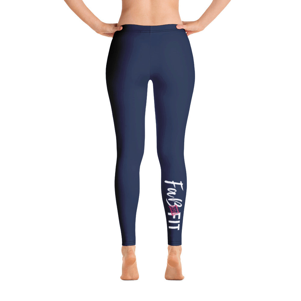 'Fab & Fit' Navy Leggings