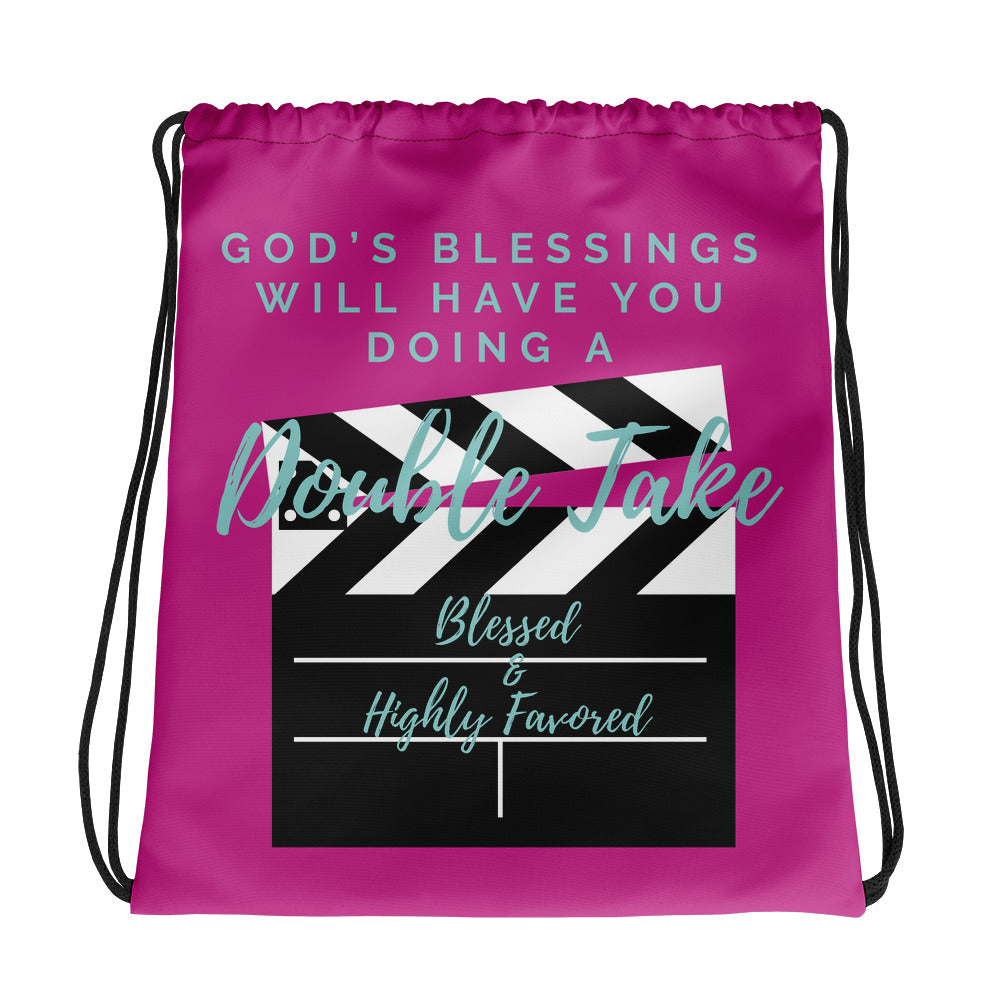 ‘Blessed & Highly Favored’ Drawstring Bag