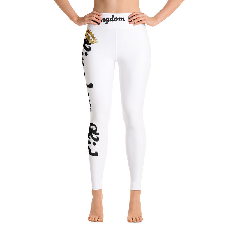 ‘Kingdom Kid’ White Yoga Leggings